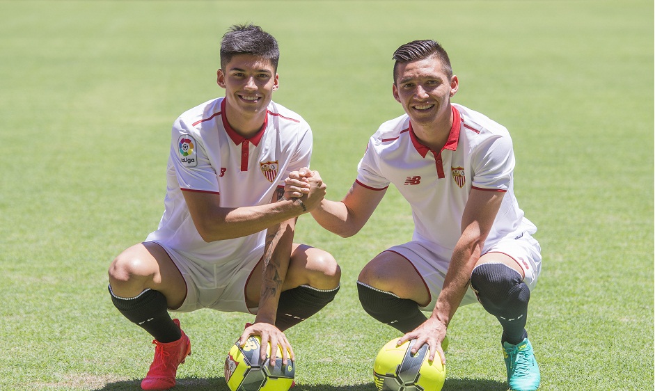 EL SEVILLA FC PRESENTA A LOS ARGENTINOS KRANEVITTER Y CORREA