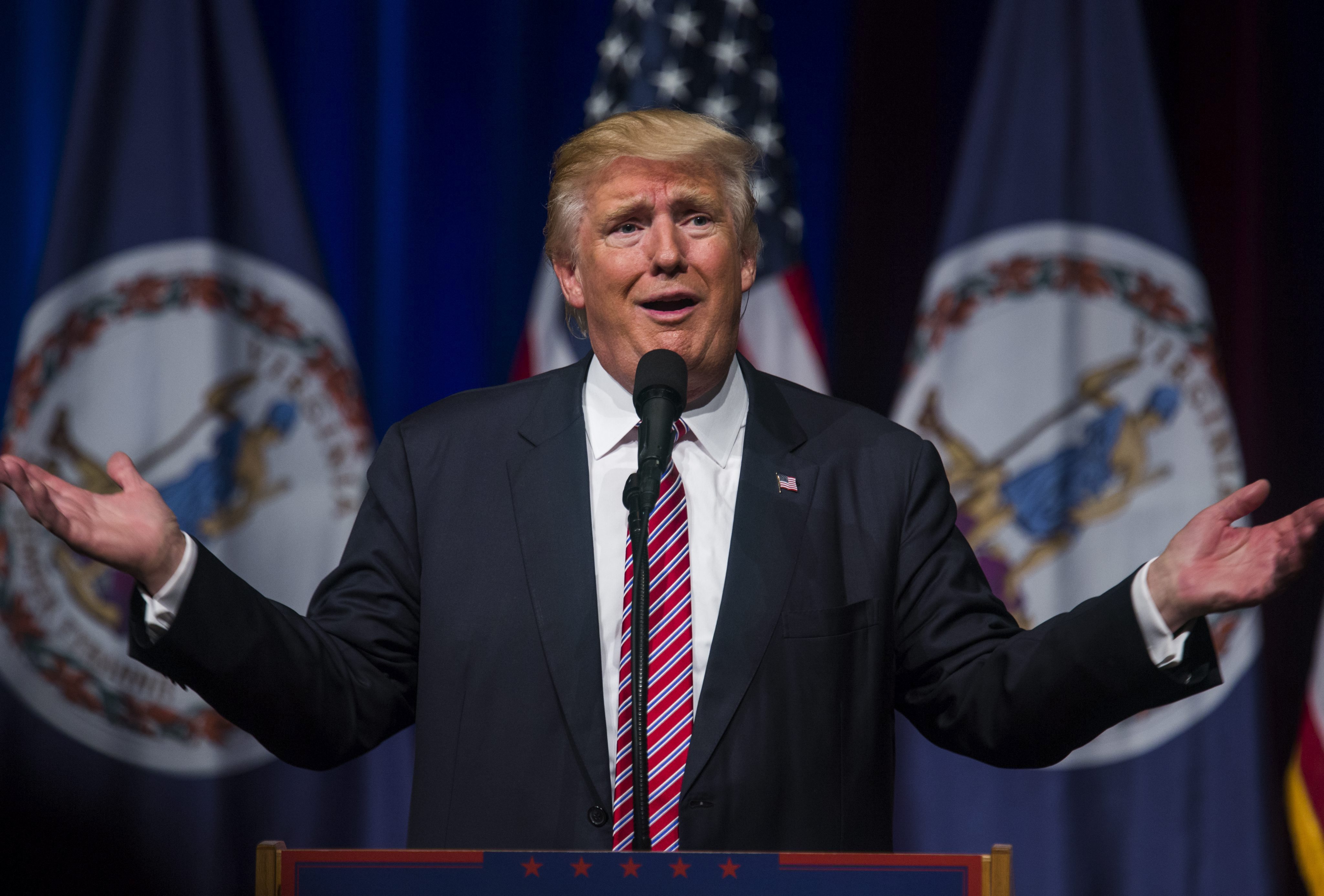 El candidato republicano presidencial estadounidense Donald Trump