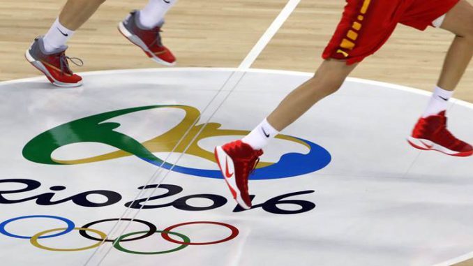 Entrenamiento de la selección española de baloncesto