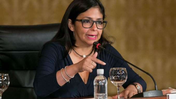 Delcy Rodríguez, ministra de Relaciones Exteriores de Venezuela
