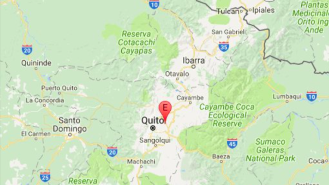 Captura de pantalla sismo Quito