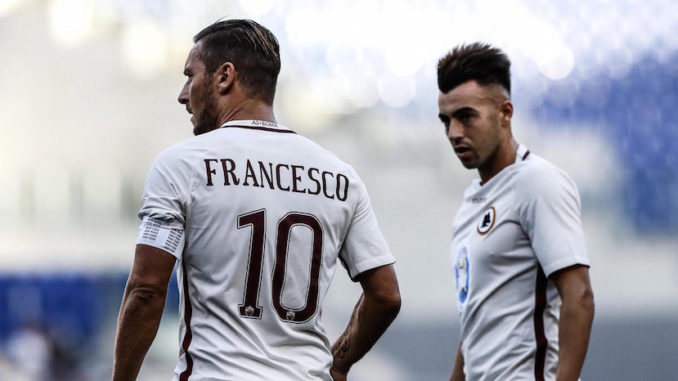 Charity friendly soccer match AS Roma vs San Lorenzo de Alma