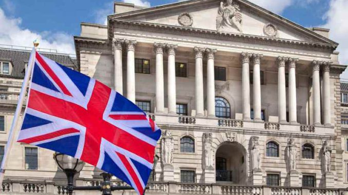 Bank of England and British flag