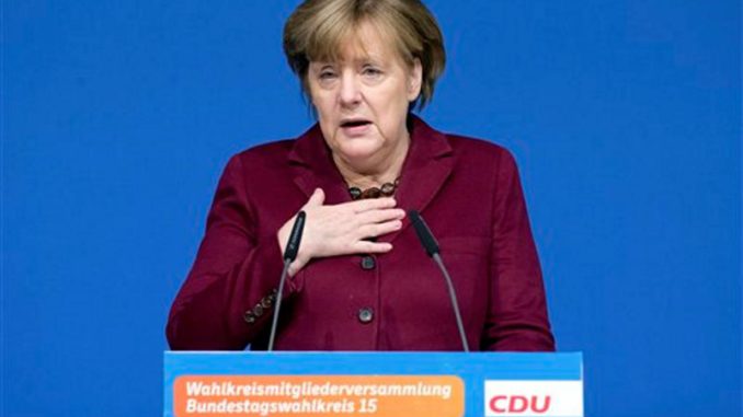 Angela Merkel de morado