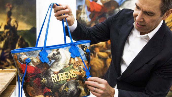 Artist Jeff Koons with his Rubens bag PR SHOT