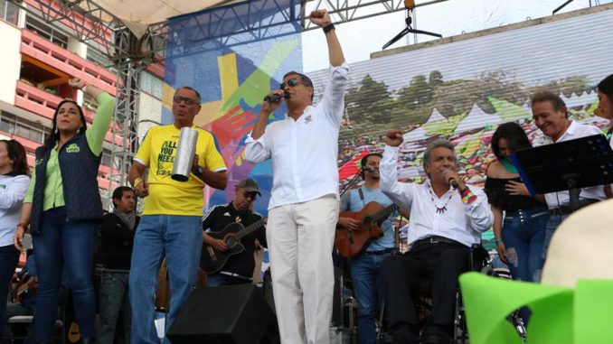 Presidente electo de Ecuador en festival Victoria Popular
