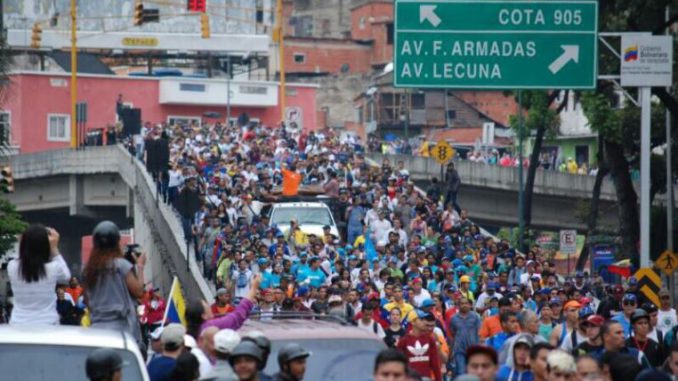 manifestantes en venezuela