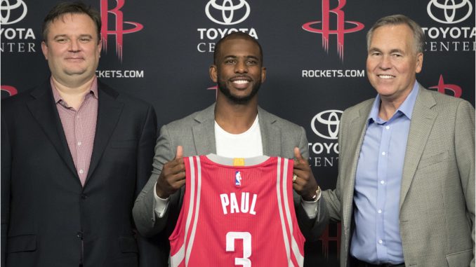 Chris Paul,Daryl Morey,Mike D'Antoni