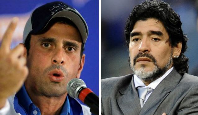 capriles y maradona