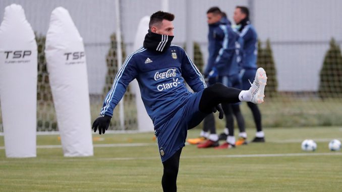Entrenamiento de la selección argentina de fútbol