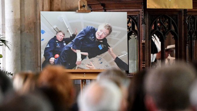 Funeral of Stephen Hawking in Cambridge