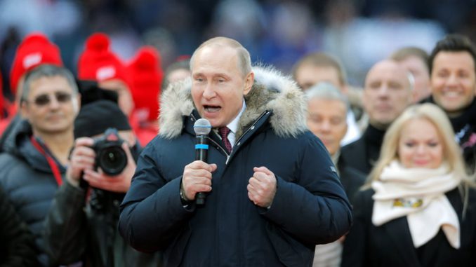 Putin's pre-election campaign rally