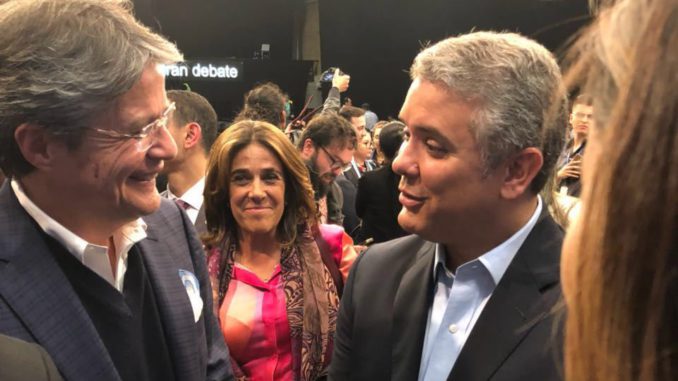 Lasso acompaña a Duque en el primer debate presidencial en Colombia | La  República EC