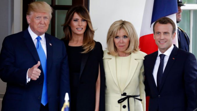 matrimonio sMacron y Trump en Washington