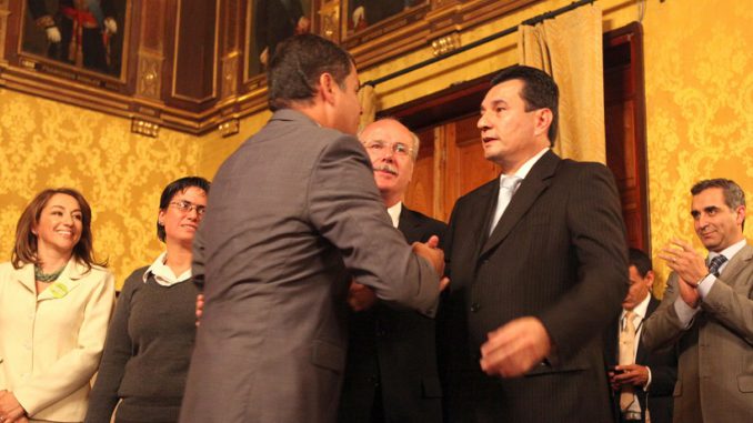 Rafael Correa y Pablo Romero