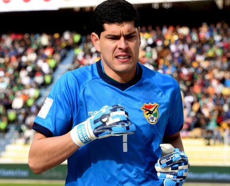 Carlos Lampe, arquero de la selección mayor de Bolvia