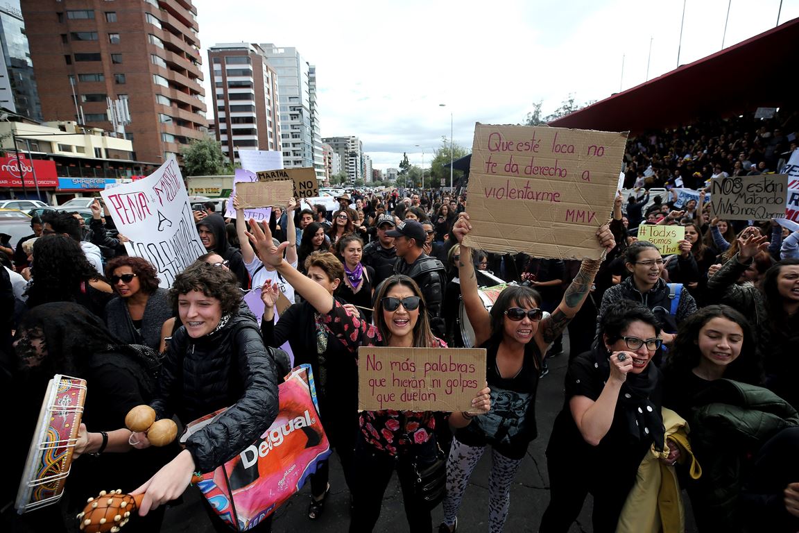 Movilización en Quito planta cara a la violencia machista tras últimos casos