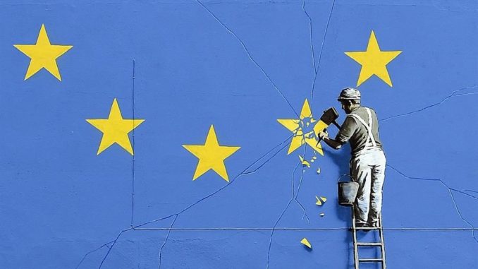 mural Bankdy sobre Brexit en Dover