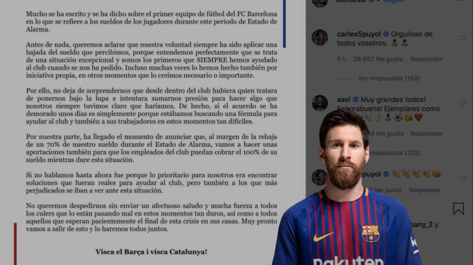 Comunicado de Leonel Messi