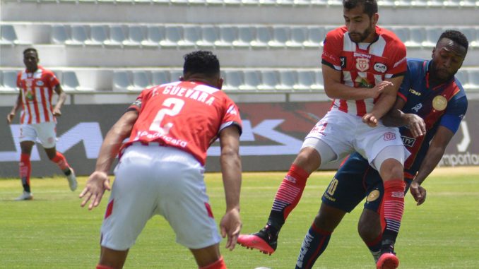 Ambato, 14 de agosto del 2020 En el Estádio Bellasvista reinicia la ligapro Banco del Pichincha con el partido T. Universitario vs C.D. Olmedo. api/Jorge Pérez