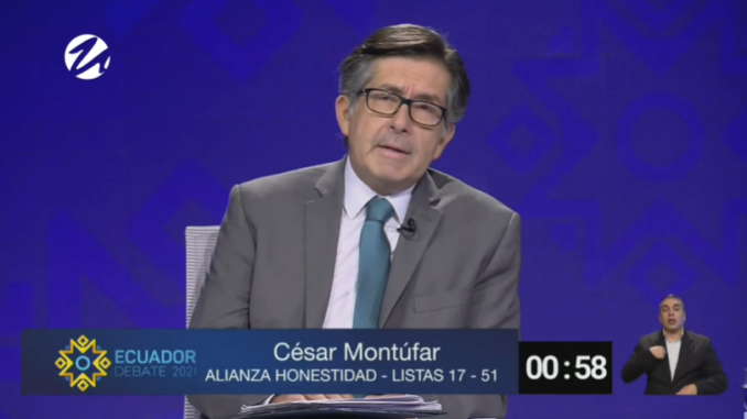 César Montúfar debate