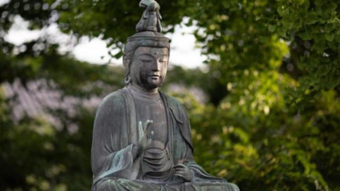estatua diosa budista recuprada en usa