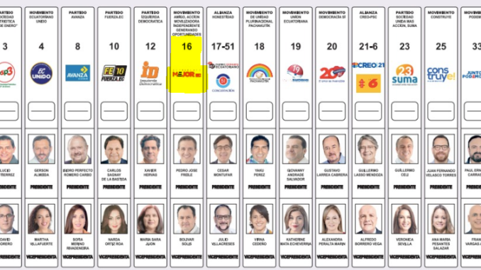 papeleta presidencial