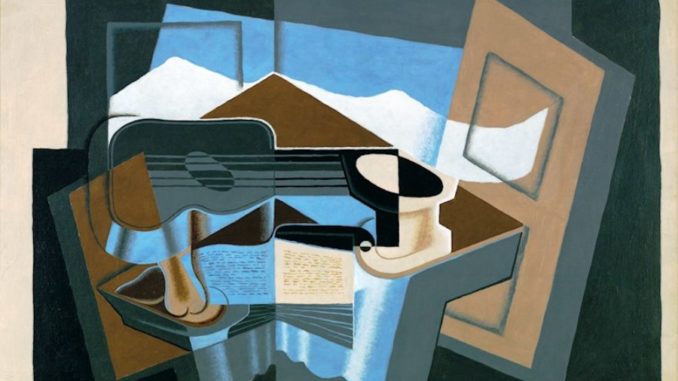 Fotografía cedida por la galería Albright-Knox donde se muestra una reproducción de la obra "Le Canigou" (1921), del pintor español Juan Gris que forma parte de la exposición "Cubismo a color: Los bodegones de Juan Gris". U