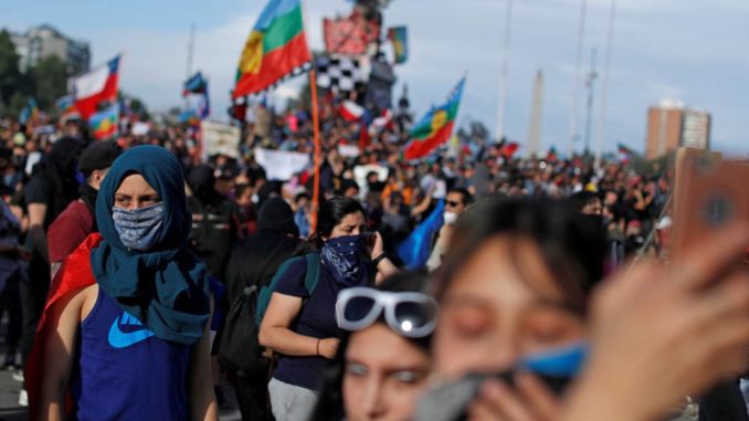 protestas chile migracion