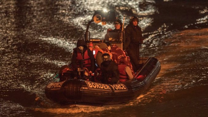 Migrants crossing the channel