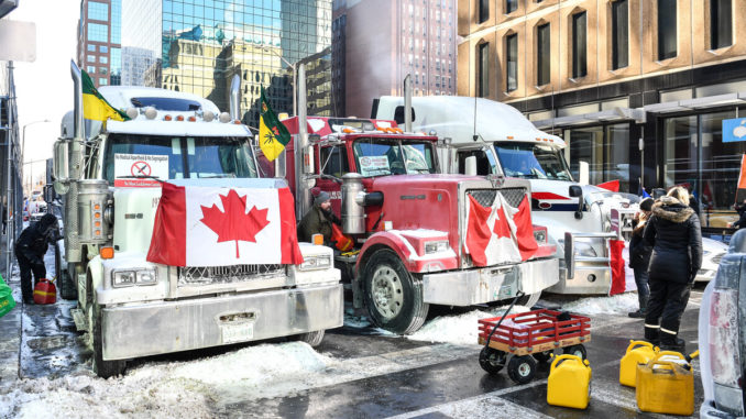 Truckers Protest Vaccine Mandates In Cities Across Canada