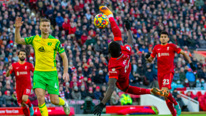 Liverpool Mané Liverpool Golazo de Sadio Mané - Imagen tomada de la cuenta oficial @LFC Twitter