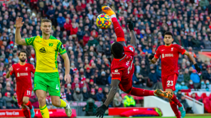 Liverpool Golazo de Sadio Mané - Imagen tomada de la cuenta oficial @LFC Twitter