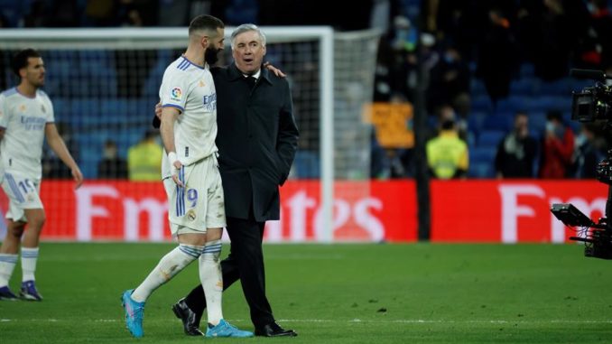 Benzema y Ancelotti