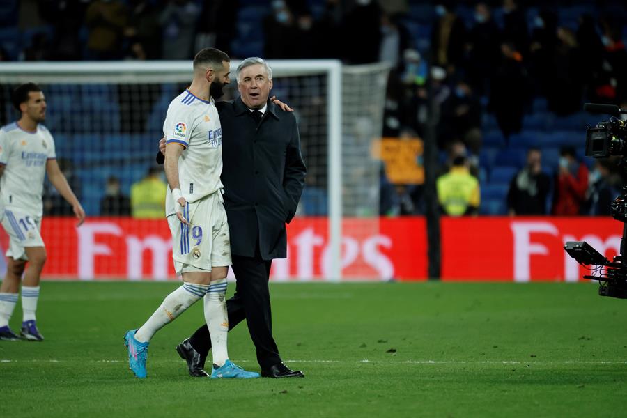 Benzema y Ancelotti