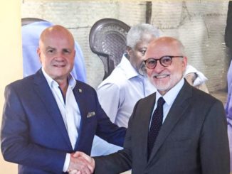 Vicepresidenet Borrero y el Embaador Rmilio Izquierdo, rep. permanente de del Ecuador ante la ONU- Ginebra