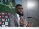 MADRID, 20/06/2022.- El defensa alemán Antonio Rüdiger durante su presentación como nuevo jugador del Real Madrid, este lunes. EFE/Emilio Naranjo