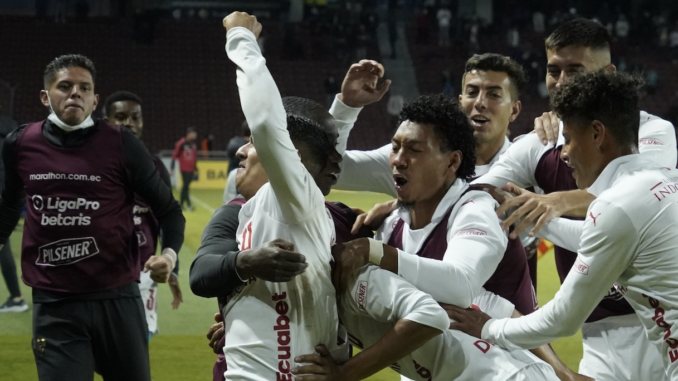 Quito 30 de julio 2022. Liga de Quito recibe a Técnico Universitario en el estadio Rodrigo Paz Delgado por la fecha 4 de la segunda etapa del torneo nacional de fútbol LigaPro Betcris. API-DANIEL MOLINEROS Quito 30 de julio 2022. Liga de Quito recibe a Técnico Universitario en el estadio Rodrigo Paz Delgado por la fecha 4 de la segunda etapa del torneo nacional de fútbol LigaPro Betcris. API-DANIEL MOLINEROS