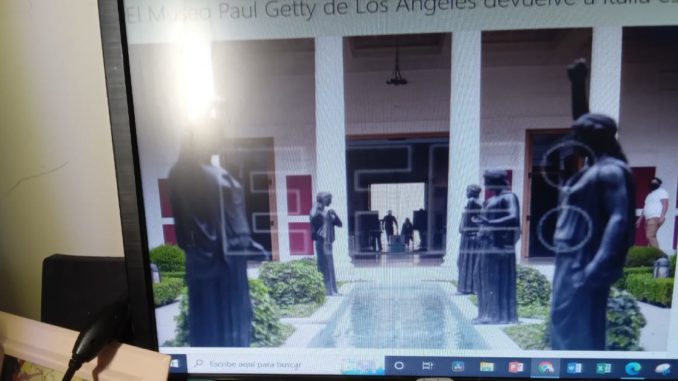 grupo escultorico Orfeo robado y recuperadopor Ialia