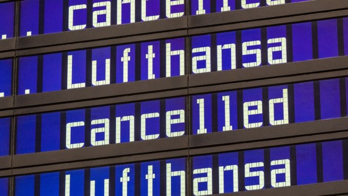 Cancelación de vuelos en Lufthansa
