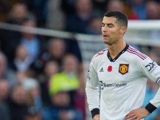 Birmingham (United Kingdom), 06/11/2022.- Manchester United's Cristiano Ronaldo reacts after the English Premier League soccer match between Manchester City and Fulham at Villa Park in Birmingham, Britain, 06 November 2022. (Reino Unido) EFE/EPA/PETER POWELL EDITORIAL USE ONLY. No use with unauthorized audio, video, data, fixture lists, club/league logos or 'live' services. Online in-match use limited to 120 images, no video emulation. No use in betting, games or single club/league/player publications