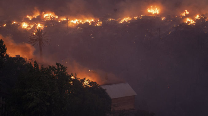 Incendio forestal en ViÒa del Mar