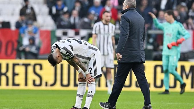 Turin (Italy), 29/01/2023.- Angel Di Maria of Juventus looks disappointed at the end of the Italian Serie A soccer match between Juventus FC and AC Monza, in Turin, Italy, 29 January 2023. (Italia) EFE/EPA/ALESSANDRO DI MARCO