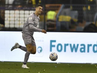 Riyadh (Saudi Arabia), 26/01/2023.- Al Nassr's Cristiano Ronaldo in action during the Saudi Super Cup soccer match between Al-Ittihad and Al-Nassr in Riyadh, Saudi Arabia, 26 January 2023. (Arabia Saudita) EFE/EPA/STR