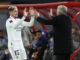 Rabat (Morocco), 11/02/2023.- Federico Valverde (L) of Real Madrid celebrates with his coach Carlo Ancelotti (R) after scoring the 2-0 goal during the FIFA Club World Cup final between Real Madrid and Al Hilal SFC in Rabat, Morocco, 11 February 2023. (Mundial de Fútbol, Marruecos) EFE/EPA/Mohamed Messara