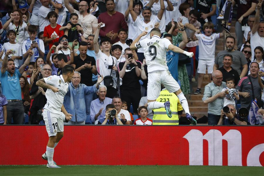 Gana el Madrid con triplete de Benzema y golazo de Rodrygo