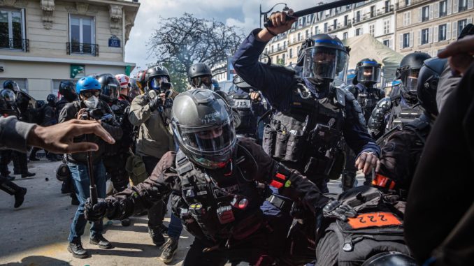 French unions rally on International Workers' Day