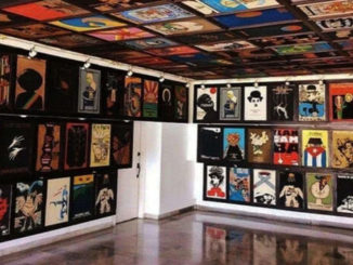 Imagen de la exposición de carteles permanentes en el Instituto Cubano del Arte e Industria Cinematográficos. (elcineescortar.com)