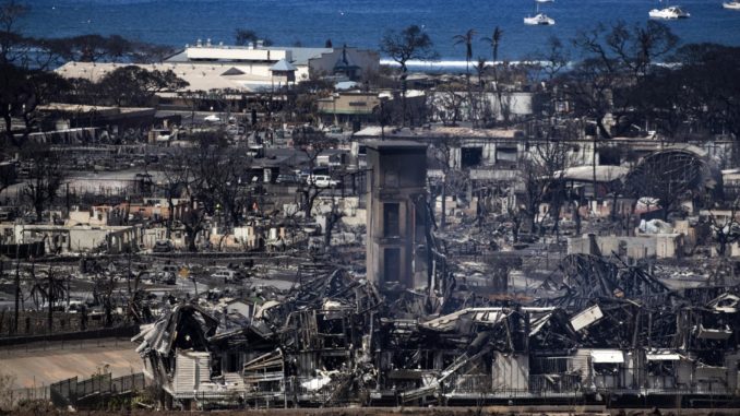 Lahaina wild fire aftermath