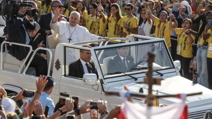 Pope Francis attends Holy Mass for World Youth Day 2023